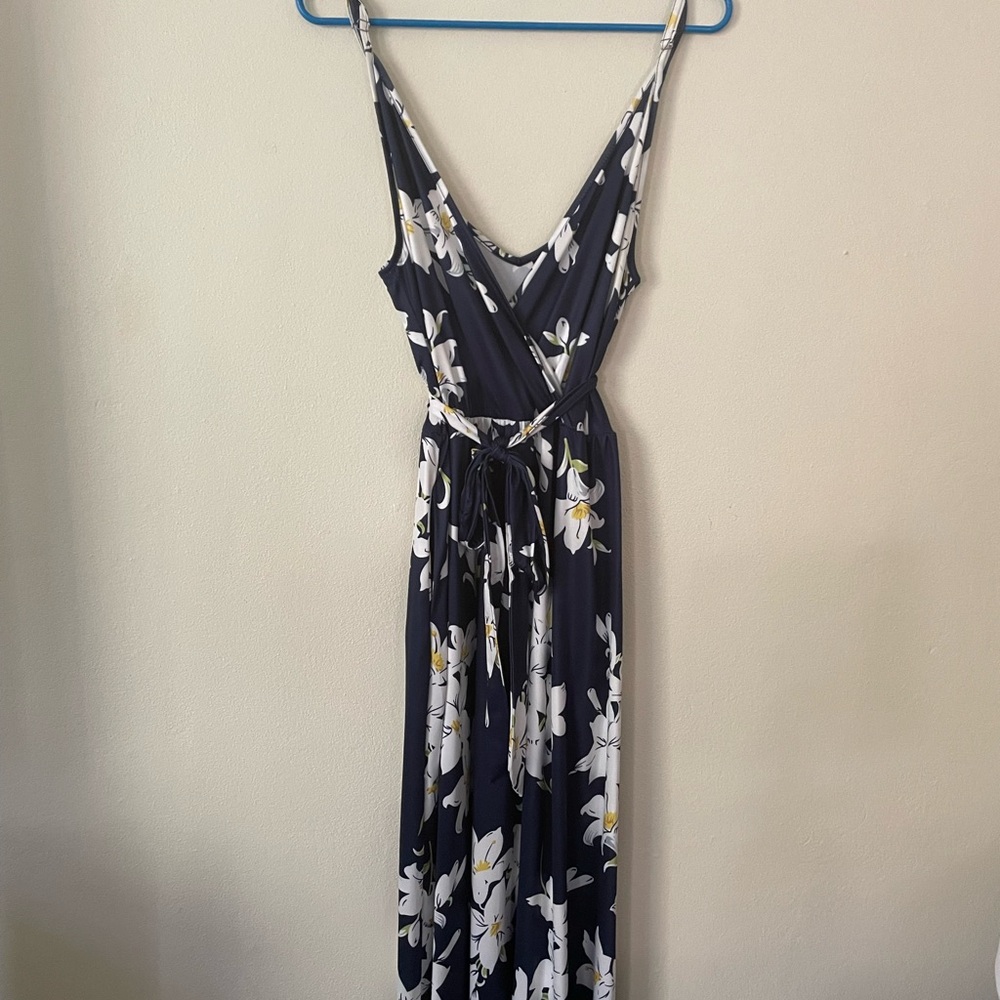 Floral Navy Maxi Dress